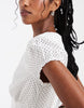 Hollister v-neck mini dress in white polka dots
