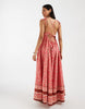 Free People Sorrento boho maxi dress in floral berry combo