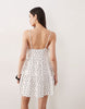 Aray semi-sheer mini beach dress in polka dot