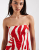 ONLY bandeau mini dress in red floral