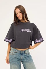 Neovision Grime Relaxed Fit Baby Tee Washed Black