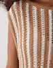 striped crochet mini dress