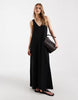 trapeze maxi dress in black