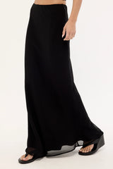Perfect Stranger Lula Chiffon Maxi Skirt Black