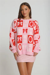 Holiday Spark Knit Sweater Pink