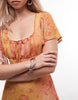 Reclaimed Vintage mini dress in chiffon floral print