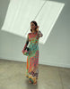 Never Fully Dressed Petite Aria mesh midaxi dress in pastel print