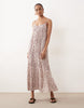JDY Tall cami maxi dress in red paisley print