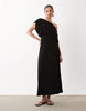 multi way button up midaxi dress in black