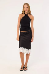 Perfect Stranger Isla Halter Twist Top Black