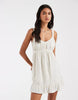 Hollister strappy floaty mini dress in yellow and blue stripes