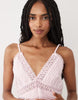Miss Selfridge cami lace detail mini dress in pink