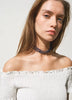 Mango Teen crinkle off shoulder mini dress with ruffle hem in white
