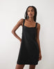 Abercrombie & Fitch YPB double layer strappy dress in black