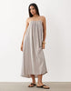 JDY linen blend cami midi dress in stone