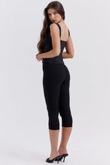 black capri trousers