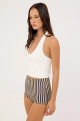 Lioness Bloom Booty Short Beige Stripe