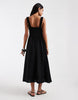ONLY smock midaxi dress in black