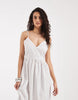 Vero Moda cami midi dress in white striped print