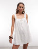 Kiss The Sky eyelet babydoll dress with frilly straps in white