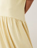 Petite T-shirt drop waist midi dress in buttermilk