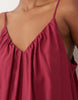 YAS tiered a-line cami maxi dress in beetroot red