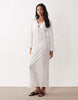 Esmée knit tie front maxi beach dress cover up in white