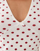 Miss Selfridge v-neck mini dress in polka dot print