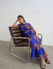 Topshop chiffon maxi dress with pintuck detailing in purple and orange floral