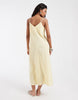 Vero Moda linen blend cami strap midi dress in banana yellow