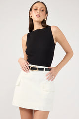 Perfect Stranger Maeve Tailored Mini Skirt Off White