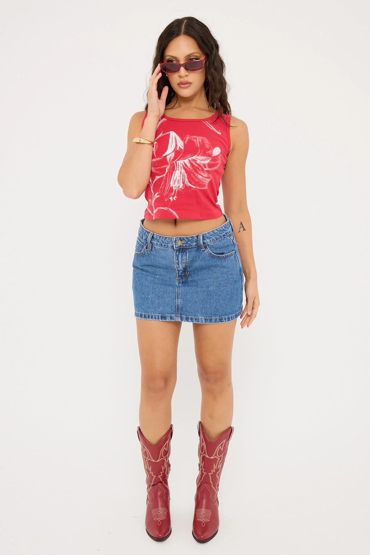 Thrills Sophie Mini Skirt Highway Blue
