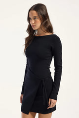 Perfect Stranger Miya Knit Mini Dress Black