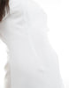 Monki t-shirt dress with cinched waist in white
