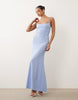 cami maxi dress with lace-up back in baby blue