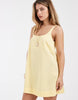 Petite scoop neck mini shift dress in lemon
