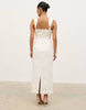 Pretty Lavish Maja bengaline knot strap square neck maxi dress in cream