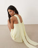 cami mini dress with scarf in pale yellow