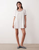 babydoll button down mini dress in white