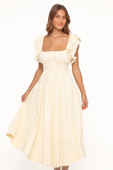 Linda Midi Dress - Butter Yellow