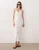 Esmée maxi beach dress with ruffle detail in white