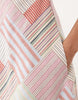 Abercrombie & Fitch linen rich milkmaid mini dress in abstract stripes