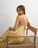 Topshop premium embroidered dropped waist maxi sundress in ochre