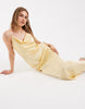 ONLY satin maxi dress in yellow