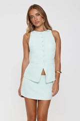 Structure Tailored Vest Top Mint