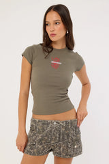Neovision Onryu Baby Tee Khaki Green