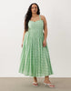 Lace & Beads Plus broderie cotton corset midaxi dress in bright green