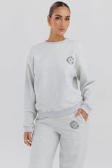 light grey marl crew neck sweatshirt