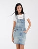 Tommy Jeans denim overalls dress in light wash blue