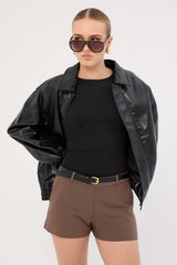 Perfect Stranger Luca Low Rise Shorts Taupe